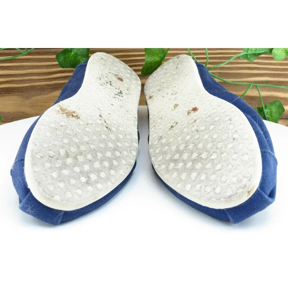 Toms Women Sz 6 M Blue Flat‎ Fabric Shoes